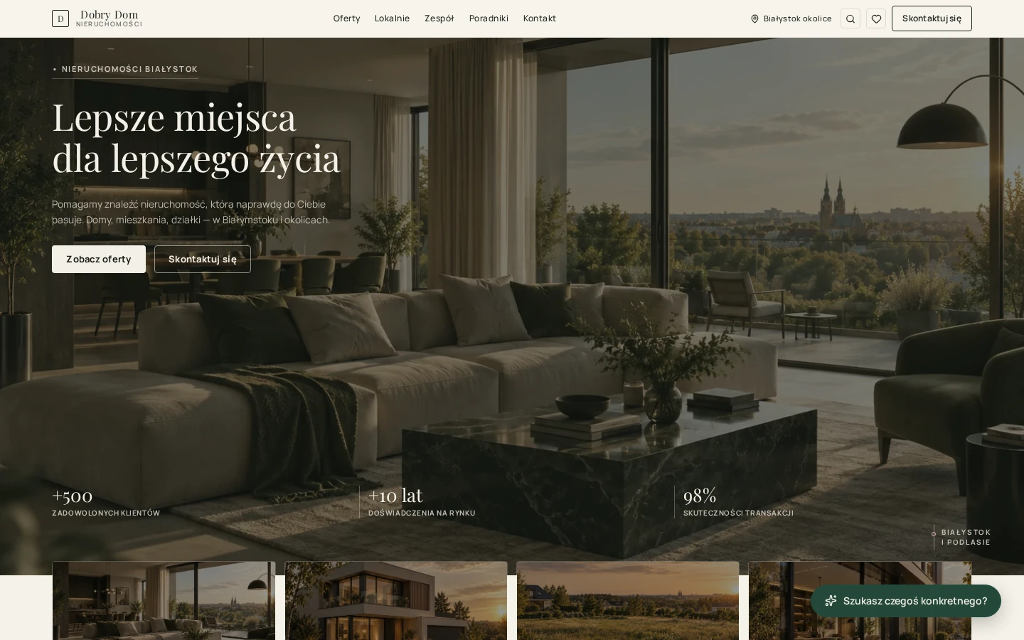Dobry Dom — Desktop responsive website layout