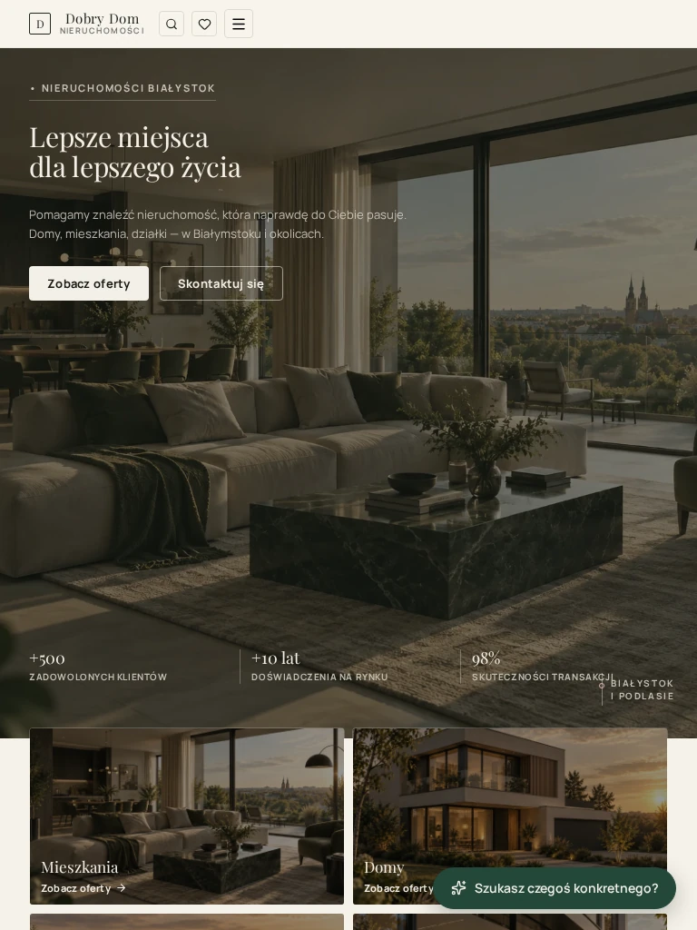 Dobry Dom — Tablet responsive website layout